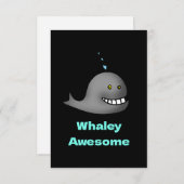Whaley Awesome Funny Whale Pun Design Bedankkaart (Voorkant / Achterkant)