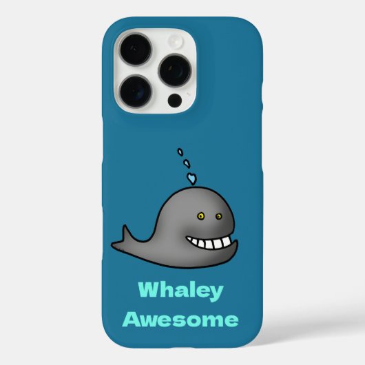 Whaley Awesome Funny Whale Pun Design Case-Mate iPhone Case (Achterkant)