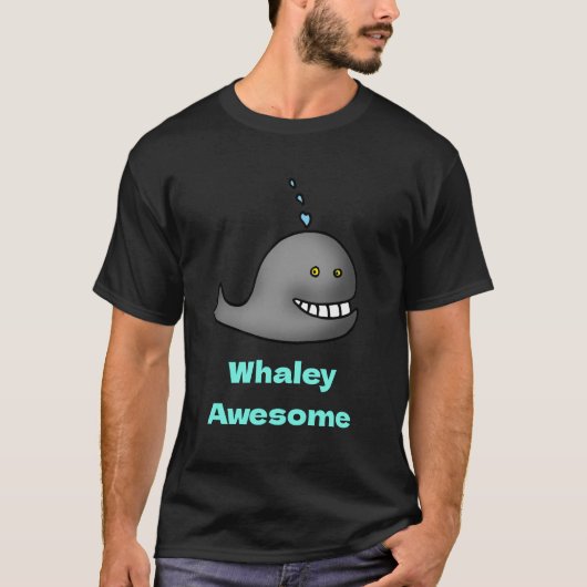 Whaley Awesome Funny Whale Pun Design T-shirt (Voorkant)