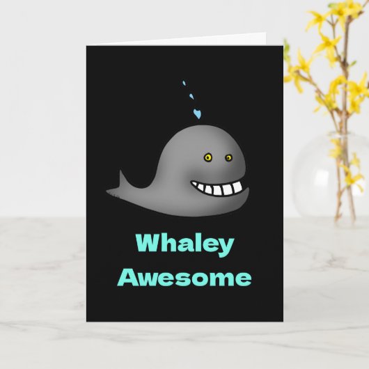 Whaley Geweldige Grappig Bedankt Kaart (Gele Bloem)