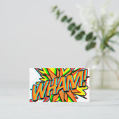 WHAM 3D Leuke Retro Stripboek Visitekaartje (Staand voorkant)