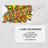 WHAM 3D Leuke Retro Stripboek Visitekaartje (Voorkant / Achterkant)