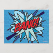WHAM BANG Fun Retro Comic Book Pop Art Briefkaart (Achterkant)