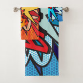 WHAM BANG KAPOW Fun Retro Comic Book Pop Art Bad Handdoek (Insitu)