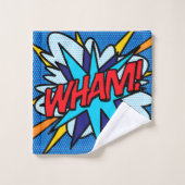 WHAM BANG KAPOW Fun Retro Comic Book Pop Art Bad Handdoek (Wasdoekje)