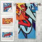 WHAM BANG KAPOW Fun Retro Comic Book Pop Art Bad Handdoek