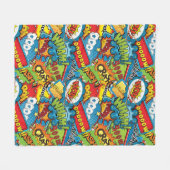 Wham Boom Crash! Fleece Blanket (Voorkant (Horizontaal))