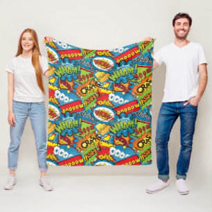 Wham Boom Crash! Fleece Blanket Deken