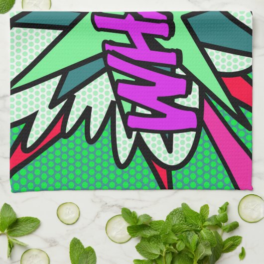 WHAM Comic Book Cool Modern Theedoek (Gevouwen)