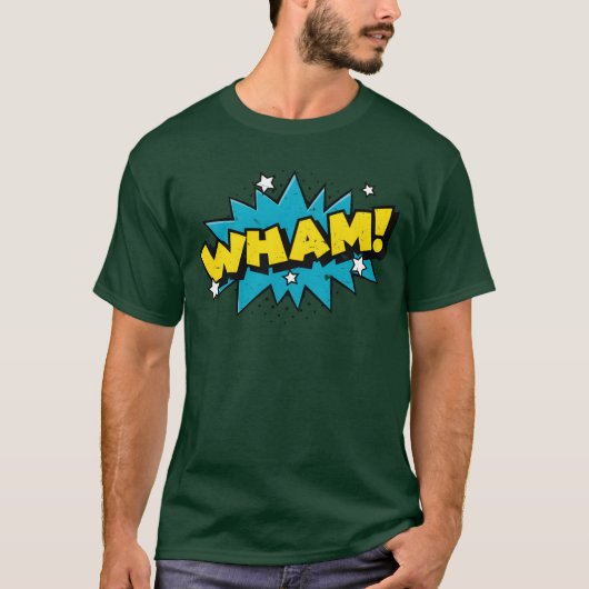 Wham Comic Bubble funny T-shirt (Voorkant)