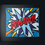 WHAM Cool Comic Book Pop Art Typografie Wandkleed<br><div class="desc">Een leuk,  cool en trendy retro stripverhaal pop art design dat de wham,  zap,  pow in elke superheldendag plaatst. Ontworpen door Thisnotme©</div>