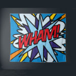 WHAM Cool Comic Book Pop Art Typografie Wandkleed<br><div class="desc">Een leuk,  cool en trendy retro stripverhaal pop art design dat de wham,  zap,  pow in elke superheldendag plaatst. Ontworpen door Thisnotme©</div>