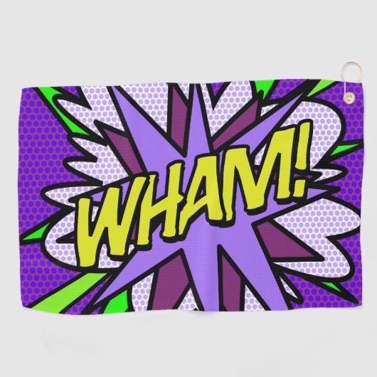WHAM Cool Modern Comic Book Golfhanddoek (Horizontaal)