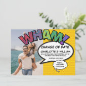 WHAM Foto Datumwijziging Uitgesteld Stripboek Save The Date (Staand voorkant)