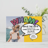 WHAM Foto Sla de Datum Op Leuke Retro Stripboek Save The Date (Staand voorkant)