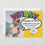 WHAM-foto wijzigingsdatum uitgesteld stripboek Save The Date (Voorkant)