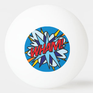 WHAM Fun Comic Book Cool Modern Pingpongbal