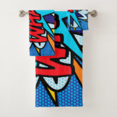 WHAM Fun Retro Comic Book Pop Art Bad Handdoek (Insitu)