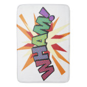 WHAM Fun Retro Comic Book Pop Art Badmat (Voorkant Verticaal)