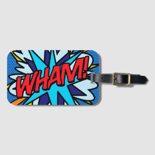 WHAM Fun Retro Comic Book Pop Art Bagagelabel
