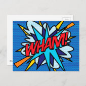 WHAM Fun Retro Comic Book Pop Art Briefkaart (Voorkant / Achterkant)