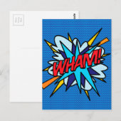 WHAM Fun Retro Comic Book Pop Art Briefkaart (Voorkant / Achterkant)