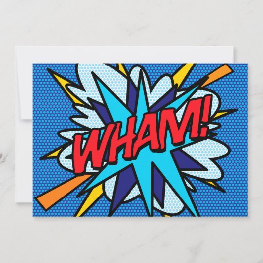WHAM Fun Retro Comic Book Pop Art Kaart (Voorkant)