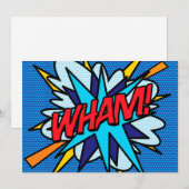 WHAM Fun Retro Comic Book Pop Art Kaart (Voorkant / Achterkant)