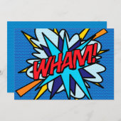 WHAM Fun Retro Comic Book Pop Art Kaart (Voorkant / Achterkant)