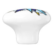 WHAM Fun Retro Comic Book Pop Art Keramische Knop (Zijkant)