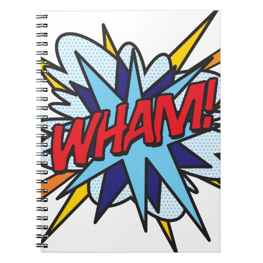 WHAM Fun Retro Comic Book Pop Art Notitieboek (Voorkant)
