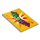 WHAM Fun Retro Comic Book Pop Art Notitieboek (Rechterzijde)