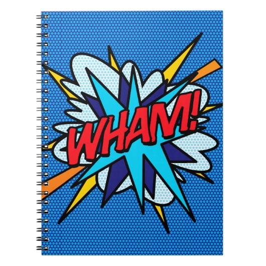 WHAM Fun Retro Comic Book Pop Art Notitieboek (Voorkant)