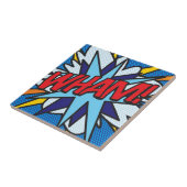 WHAM Fun Retro Comic Book Pop Art Tegeltje (Zijkant)