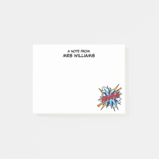 WHAM Gepersonaliseerd Pret Modern Eenvoudig Post-it® Notes (Voorkant)