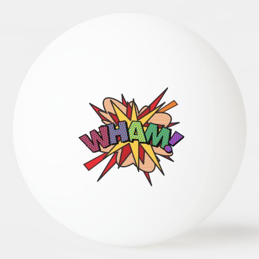 WHAM Grappige Moderne Koele Strip Pingpongbal (Voorkant)