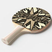 WHAM Grappige Retro Koele Strip Tafeltennisbatje (Voorkant Gekanteld)