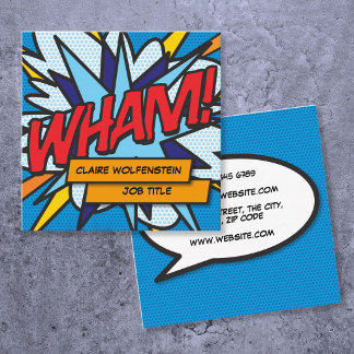 WHAM Leuk Coole Trendy Stripboek Vierkante Visitekaartje