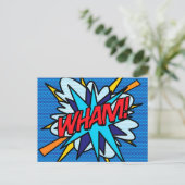 WHAM Leuk Retro Stripboek Pop Art Briefkaart (Staand voorkant)
