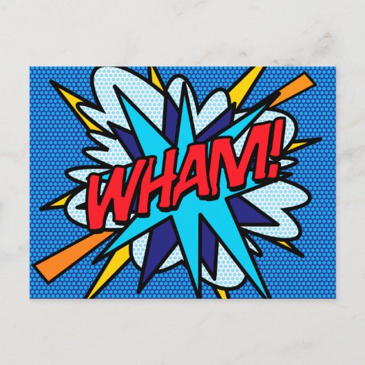 WHAM Leuk Retro Stripboek Pop Art Briefkaart (Voorkant)