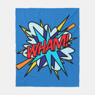WHAM Leuk Retro Stripboek Pop Art Fleece Deken