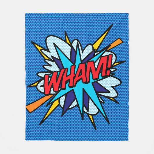 WHAM Leuk Retro Stripboek Pop Art Fleece Deken (Voorkant)