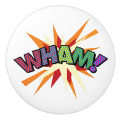 WHAM Leuk Retro Stripboek Pop Art Keramische Knop (Voorkant)