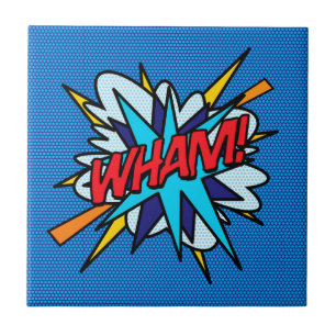 WHAM Leuk Retro Stripboek Pop Art Tegeltje
