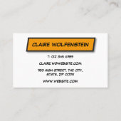 WHAM Leuk Retro Stripboek Visitekaartje (Achterkant)