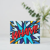 WHAM Leuke Retro Stripboek Pop Art Aankondigingskaart (Staand voorkant)