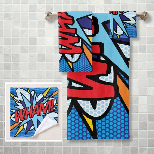 WHAM Leuke Retro Stripboek Pop Art Bad Handdoek