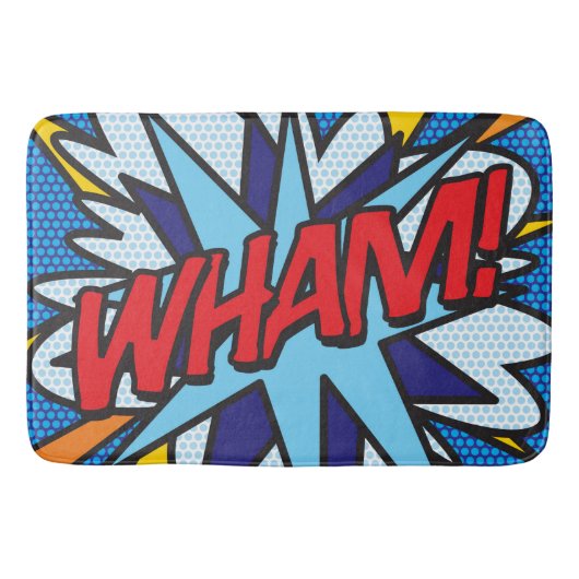 WHAM Leuke Retro Stripboek Pop Art Badmat (Voorkant)