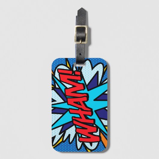 WHAM Leuke Retro Stripboek Pop Art Bagagelabel (Voorkant (verticaal))