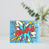 WHAM Leuke Retro Stripboek Pop Art Briefkaart (Staand voorkant)